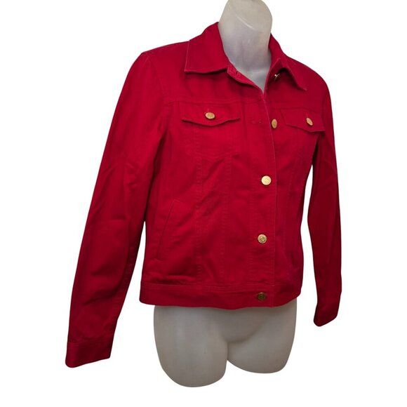 Ralph Lauren Jeans Co Red Denim Trucker jacket size P/S - Picture 4 of 9